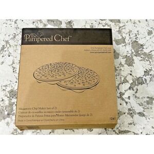 Pampered Chef Black Silicone 2 piece set Microwave Potato Chip Maker 1241 Snacks